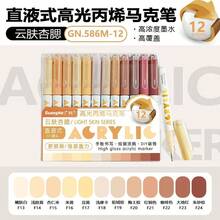 GuangNa 168 Vibrant Colors Acrylic Paint Markers | Bullet Tip (1.2mm) For Sharp Lines | High Coverage & Large Ink Capacity | 14 Sets, 12/Pack - Art, Crafts, Journaling Essential, Gift For Back To School