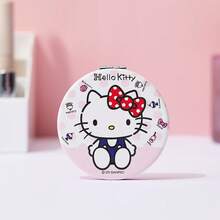 Miniso Hello Kitty 經典雙面折疊口袋鏡 - 圓形、紅色波點蝴蝶結、高清晰度鏡面、輕巧便攜，外出必備 (1件) - 粉紅白色 - 查看 2