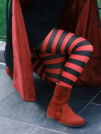 1/3/6 Paar Damen Weihnachts-Ringel-Strumpfhosen, bunte Cosplay Party Strumpfhosen für Anime Kostüme & Dekoration