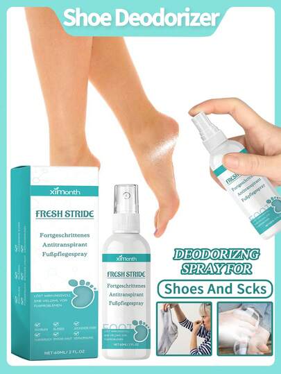 1 Hộp Xịt Khử Mùi Chân 60ml, Xịt Khử Mùi Chân, Xịt Khử Mùi Chân Nhanh, Khử Mùi Chân Nhanh Chóng, Cải Thiện Mồ Hôi Chân Và Xịt Dưỡng Ẩm Lâu Dài, Có Thể Ngăn Mồ Hôi Hiệu Quả, Cung Cấp Khả Năng Chống Mồ Hôi Lâu Dài, Giúp Bạn Khô Ráo Cả Ngày