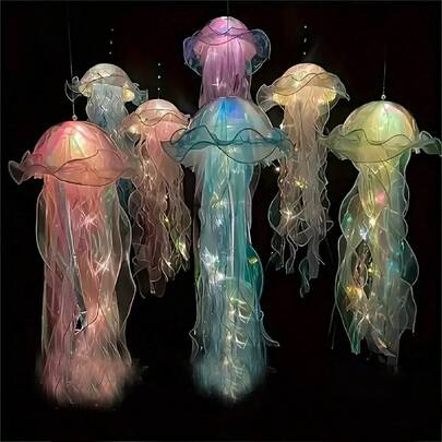 5PCS Holiday Decoration Pendant, Jellyfish Decoration For Holiday Party Decoration.