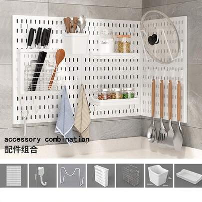 1 Piece/1 Set Of Cup Storage Essential – Pegboard With Hooks, Shelves & Drainage Rack For Kitchen Coffee Nook, Serving As A Teacup & Coffee Cup Display Board