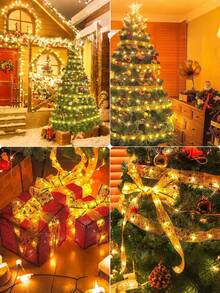 1pc Christmas Ribbon Light, LED Glowing Ribbon Light, Available In Multiple Sizes Gold Fairy Lights, Suitable For Christmas Tree, New Year Decoration, Holiday Celebration, Party Decor And Outdoor Porch LightingHalloween Decor Christmas Decoration Thanksgiving Wedding Home Decor Home Decor Fall Decor Autumn Decor Birthday Decorations For Gifts Party Supplies Indoor Outdoor Garden Holiday Festival Decor Wall Decor Halloween Ornamentschristmas Decoration XMAS Decor Christmas Tree Gift Decor Thanksgiving Wedding Home Decor Home Decor Fall Decor Autumn Decor Birthday Decorations For Gifts Party Supplies Indoor Outdoor Garden Holiday Festival Decor Halloween Decor Wall Decor Halloween Ornaments - Gold - View 10