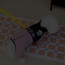 25件防风四脚棉衣狗狗衣服猫咪保暖衣服宠物四脚棉衣加厚防风保暖衣服小动物服装休闲牵引带扣秋冬加厚防雪衣小型犬衣服动物用品新款狗狗衣服四脚加厚防雪休闲装 - 綠色 - 查看 3