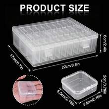 Bead Organizers With 30 Pcs Small Plastic Storage Cases Mini Clear Bead Storage Containers Transparent Boxes With Hinged Lid And Rectangle Clear Craft Supply Case - 1 - 查看 2