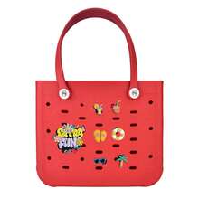 CSjihua Women's Beach Bag, EVA Beach Rubber Tote - Durable, Lightweight, Fade-Resistant, Suitable For The Beach, Pool, Boat, Shopping, Sports, Easy To Clean, Sturdy And Durable, Beach Accessory | Colorful Beach Bag | Lightweight Bag - 彩色 - 查看 24