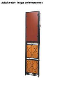 A Multi-Tiered Folding Floor-Standing Storage Rack With Casters, A Three-, Four-, Or Five-Tier Kitchen Microwave Rack, Living Room Bookshelf, Bathroom Storage Rack, And A Narrow-Gauge Household - Black (five Layers) - View 9