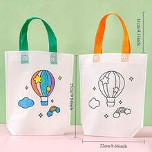 18/24 قطعة مجموعة أكياس هدايا DIY (تشمل الأكياس + أقلام ملونة)، أكياس تغليف للرسم الحر غير مكتملة، أكياس هدايا حفلات فنية للحيوانات قابلة لإعادة الاستخدام / أكياس تسوق صغيرة غير منسوجة، مناسبة لتغليف هدايا عيد الميلاد، رأس السنة، أكياس هدايا الضيوف - متعدد الألوان - مشاهدة 3