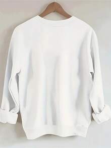 2026 Valentine Outfits For Women Fashion "Love Is Everything" Letter Sweatshirt - Soft And Breathable, Crew Neck For Daily Wear Loose And Comfortable Valentine's Day - 紅色 - 查看 11