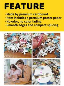 Rompecabezas estático de 1000 piezas para adultos, rompecabezas de papel para familiares y amigos, juguete de tren, juego de rompecabezas de mesa - Multicolor - Ver 3