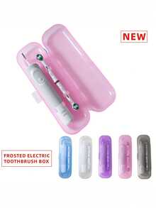 5pcs Pink Travel Electric Toothbrush Storage Box ,Portable Travel Container Simple Toothpaste Storage Box, Portable Toothpaste Container Case Safely Store Toothbrush Heads Suitable ,For Daily And Travel Camping Home Business Back To School