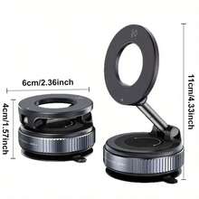 Vakuum Magnetische Handyhalterung, faltbare Saugnapf Autohalterung, 360° drehbare magnetische Halterung, kompatibel mit Autos, Fitnessstudios, Spiegeln, glatten Oberflächen, universell passend für Smartphones, sicher und stabil, einfach zu installieren, ideal für tägliche Fahrten, Reisen, Familienurlaub, Weihnachtsgeschenk, modisches Auto-Zubehör, perfekt für Weihnachten, Thanksgiving, Schulanfang, verbessert Autoinneres, platzsparende Lösung, beliebt bei Fahrern, Studenten, Geschenk für Freunde, Familie.