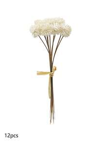 人造蒲公英花，人造蒲公英花球植物，人造球菊花，塑料花灌木假草婚礼室内室外家庭花园阳台中心装饰家庭办公室咖啡馆派对 - 白色 - 查看 18