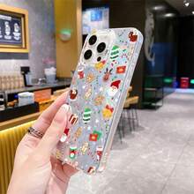 时尚羽毛图案 TPU 防震保护手机壳，适用于苹果机型，是情侣、女朋友、女儿、青少年生日或圣诞礼物的理想之选 - 銀色 - 查看 4