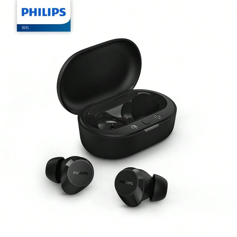 Philips (PHILIPS) TAT1209 Auriculares inalámbricos Bluetooth con forma de frijol - Negro - Ver 1