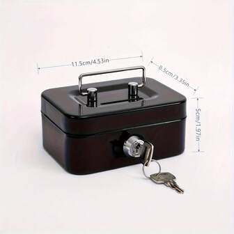 1 Pc Metal Lock Storage Box, Money Box, Adult  Creative Portable Savings Box Storage Box, Small Key Storage Box, Lockable Coin Box