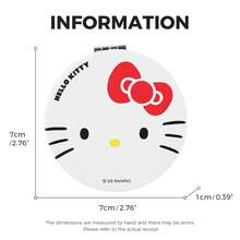 Miniso Hello Kitty Classic Double-Sided Folding Pocket Mirror - Round, Red Bow, High-Definition Mirror, Lightweight And Portable, Essential For Outings (1 Piece) - Red and White - View 12