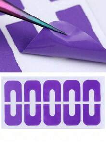 10pcs U-Shaped Nail Polish Protector Film Disposable Nail Polish Anti-Overflow Stickers, Nail Art Stickers Halloween And Christmas
