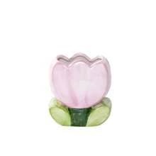 Flower Pen Holder Ceramic Desktop Decoration Cute Girl Desk Office Storage Box Stationery Shelf Storage Tank - 鬱金香粉紅色 - 查看 7