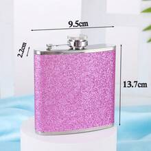 1pc Personalized Stainless Steel 8oz Flask With Funnel, Customizable Engraving, Suitable For Bridesmaid Invitations, Wedding Favors, Corporate Gifts ,Kitchen Utensils, Bridesmaid Proposal Gifts - Multicolor - View 17