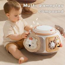 1 szt. grzechotka w kształcie pingwina dla niemowląt z koralikami i dopasowywaniem kształtów, zabawka edukacyjna i rozwojowa do codziennego użytku dla niemowląt