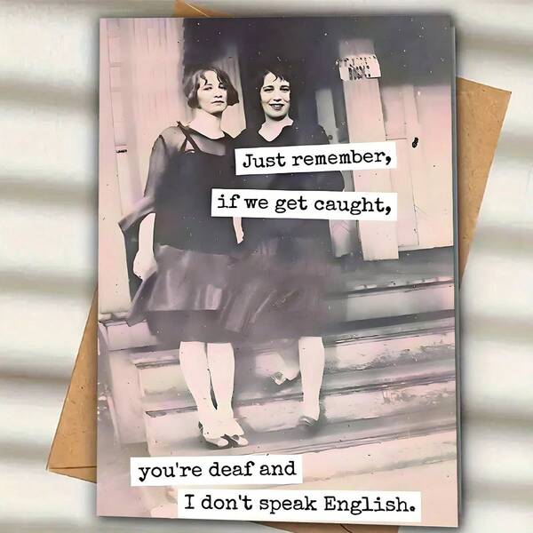 1pc Funny Sister Birthday Card With "I Smile Because You're My Sister, I Laugh Because There's Nothing You Can Do About It", Humorous Teasing, Suitable As A Wonderful Gift For Your Best Sister On Her Birthday, Anniversary, And Other Special Autumn Occasions