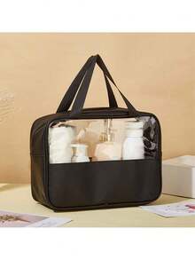 3-1件挂式盥洗包 透明PVC化妆包 化妆工具防水 便携式拉链化妆收纳包 简约女士浴室洗漱包 妈妈礼物 沙滩包 沙滩必需品 沙滩巾收纳包 沙滩配件 沙滩用品 度假包 夏季度假必备品