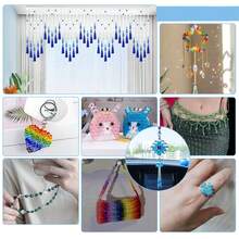 840 chiếc/1400 chiếc hạt pha lê - cắt cạnh, 28 màu, hạt pha lê acrylic thon đôi 6mm dùng làm vòng cổ, vòng tay, bông tai - Trang sức làm đồ thủ công và tự làm - Nhiều màu - Xem 11
