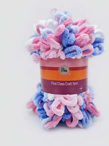 1pc/8m Soft Fluffy Pompom Yarn, Weight: 100g, Can Be Used For DIY Handmade Crafts Like Dolls, Bags, Sweaters, Blankets