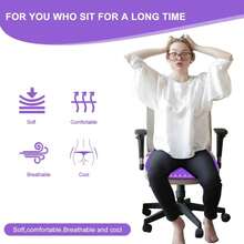 Quality Assurance Large Gel Cushion Long Sitting With Non-Slip Cover, Soft & Breathable, Cushion Chair, Car, Office, Desk Chair, Wheelchair (17 X 15) 0WOI - 17英寸 x 15英寸 - 查看 6