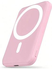 适用于 Magsafe 电池组，5000mAh 磁性移动电源，配备 Type-C 线缆，快速充电照明输入，无线便携式充电器，适用于 16/15/14/13/12/ 所有系列，适合夏季假期户外旅行/露营和免提应急备用移动电源，适合送给家人、朋友、生日的礼物，磁性无线 Nan - 粉色 - 查看 11