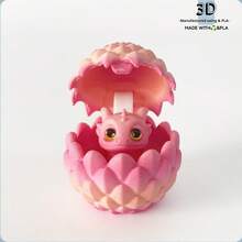 1 pieza Nuevo decoración de huevo de dragón 3D impreso 2025, figura de huevo de dragón, mini juego de huevo de dragón y dragón, regalo perfecto - regalo de cumpleaños - regalo para niño - regalo para niña - regalo de Halloween - regalo de Navidad