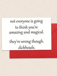 1PC Funny Encouragement Birthday Card, Fun And Humorous Motivational Card, Suitable For Sending To Family, Partners, Friends And Colleagues As A Blessing Card (With Randomly Colored Envelopes) Back To School,Back To School,School Supplies - Nhiều màu - Xem 8
