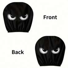 2 tấm bọc tựa đầu ô tô phong cách Halloween & Giáng sinh - Phù hợp với mọi mẫu xe, Thiết kế không cần nhồi bông, Dễ dàng lắp đặt - Trang trí nội thất ô tô vui nhộn cho tài xế/hành khách nam/nữ - Tấm bọc bảo vệ tựa đầu ghế ô tô, Họa tiết bắt mắt, Vải bền, Gối trang trí không khí ngày lễ - Một cỡ - Xem 3