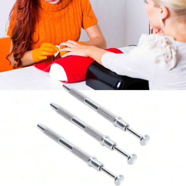 1 pieza Herramienta de recogida de acero inoxidable de 4 puntas - Agarrador versátil para piezas de joyería, bolas de perforación, pequeños componentes, esponjas de manicura y uñas