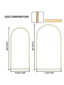 Metal Arch Frame For Wedding Backdrop, Suitable For Wedding, Birthday Party, Graduation Ceremony, Banquet Decoration And Event Decoration - Gold - View 11