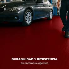 VINILMAX Piso Antiderrapante Resistente de 160 cm de Ancho x 200 cm de Largo | Antideslizante, Textura Rugosa, Soporte Non Woven, Fácil de Instalar | Ideal para Pasillos, Escaleras, Bodegas, Coches, Gimnasios, Talleres - Rojo - Ver 10