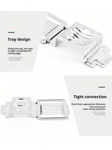 1PC Stainless Steel Multi-Functional Egg Slicer, Household 430 Stainless Steel Slicer, Kitchen Gadget, Egg And Preserved Egg Separator, High-Quality Kitchen Tool For Thanksgiving, Christmas, Halloween, Outdoor, Kitchen, Hotel And Restaurant Use, Kitchen Accessory, Egg Cutter, Egg Slicer, Egg.