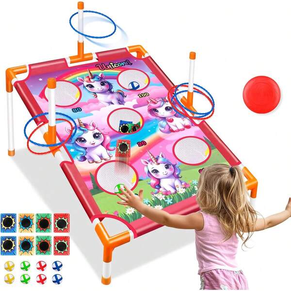 Bean Bag Toss Game-In Cornhole Set Corn Hole Games Outside Ring Toss Game Yard Backyard Beach Family Birthday Party Toys Gifts-Year OldBaby Rattle Teething Soft Plush Stuffed Animal Cuddly Sensory Textured Crinkle Squeaky Musical Piano Drum Xylophone Light Up Flashing Projection Rattle Ball Soft Ball Rubber Ball Squeeze Ball Stacking Stacking Rings Nesting Cups Building Blocks Soft Blocks Wooden Blocks Shape Sorter Puzzle Peg Puzzle Floor Puzzle Bath Floating Squirt Bath Crayon Pull Push Walker Ride On Rocking Horse Stroller Car Hanging Mobile Crib Mobile Plush Mobile Activity Gym Gym Tummy Mirror Chew Bite Developmental Learning Educational Interactive Battery Operated Wind Up Handheld Travel Portable Kit Sticker Book