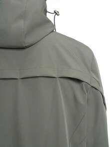 Áo khoác gió MT99 có mũ, dây rút, màu xanh lá cây, áo khoác đa năng unisex thích hợp cho hoạt động ngoài trời, cắm trại. - màu xanh lá - Xem 3