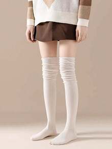 1/2/4 Pairs Over-The-Knee Socks For Women, Long Thigh High Stockings For Spring, Summer, Autumn, Winter, Maternity, Non-Slip