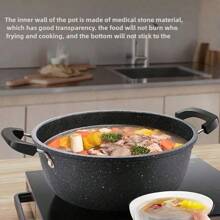 Thick Non-Stick Pot, Maifanshi Double-Ear Soup Pot, Cooking Pot, Dedicated Soup Pot, Cast Iron Soup Pot With Lid For Kitchen Use - Non-Stick Soup Pot, Suitable For Home And Restaurant - Suitable For Simmering Soup, Porridge And Stew - Applicable To Gas Stove And Induction Cooktop, Easy To Clean [Soup Ladle]
