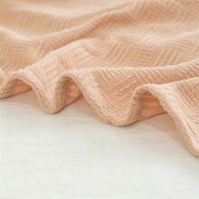 1 件针织毯 - 超薄透气格子设计 | 四季皆宜 | 可机洗 | 夏季及夜间出汗时的理想之选 | 现代柔软质感毯子，现代家居装饰，简约易护理面料 - 淺咖色 - 查看 10