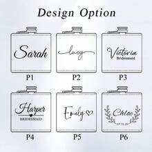 Personalized Bridal Flasks, Bridesmaids' Gifts, Flask For Bridal Custom Flask, Hip Flask, Gifts For Wedding Party, Gift For Mum Birthday, Gift For Father,Wedding Essentials - Multicolor - View 9