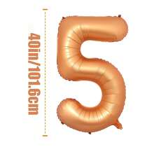 1pc/Set 40 Inch Large Digital Balloons 0-9, Foil Polyester Film Large Digital Balloons, Used For Birthday Party Supplies Decoration, Suitable For Birthday Parties, Anniversaries, New Year's Parties, Golden Weddings, Party Supplies Party Decoration.