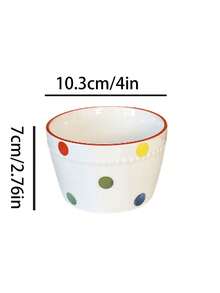 1 Set Dopamine Polka Dot Dinnerware Set, Colorful Glazed Ceramic Mugs, Household Plates And Coffee Cups, Creative Christmas/Birthday Gift