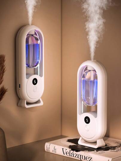 1 st 50 ml vägg-/bordsdoftdiffusor med färgtonande ljus - 5 intermittenta dimlägen och 6 doftalternativ, uppladdningsbar USB-friskluft för hem/kontor/hotell/bil