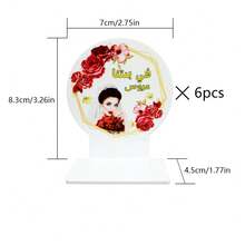 6 piezas Dispensador de recuerdos de boda árabe, set de dispensador de regalo de boda con caligrafía árabe, dispensador de Oud y Bakhoor, apto para contener perfume árabe, dátiles y dulces, aplicable para decoración de lugar de boda y plataforma de dispensación de recuerdos (perfume y regalos no incluidos) - Multicolor - Ver 10