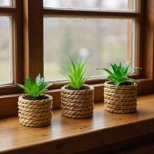 3/5 piezas de plantas suculentas artificiales en macetas de plástico - Suculentas falsas realistas para decoración del hogar, escritorio de oficina, estantería, baño - Vegetación interior de bajo mantenimiento, centro de mesa, decoración de boda y fiesta