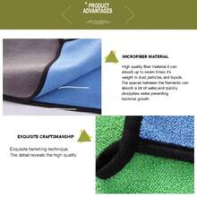 1/3/5pcs Super Absorbent Microfiber Car Wash Cloths, Car Cleaning Towels, Dual-Color Towels, Double-Sided Highly Absorbent And Ultra-Soft, Car Care Detailing Cloth, Car Interior And Exterior Cleaning And Maintenance, Made Of Polyester And Cotton Blended Organic Composite Microfiber - Multicolor - View 8